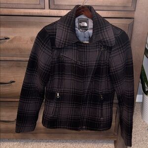 The North Face Women's Dark Plaid Utility Jacket sz XS